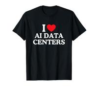 I Love Heart AI Data Centers Camiseta gráfica económica