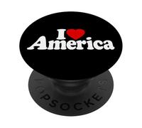 I Love Heart America USA Estados Unidos PopSockets PopGrip Adhesivo