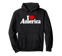 I Love Heart America USA Estados Unidos Sudadera con Capucha