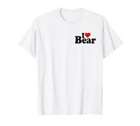 I Love Heart Bear Nombre Nickname ON A tee Camiseta
