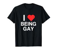 I Love Heart Being Gay Pride Parade LGBTQ+Declaración Queer Camiseta