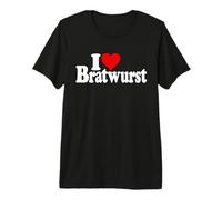 I Love Heart Bratwurst Bratwurst Brats SALCHICHIDO ALEMÁN Camiseta Premium