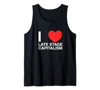 I Love Heart Capitalismo Etapa tardía Divertido Activista Socialista Camiseta sin Mangas