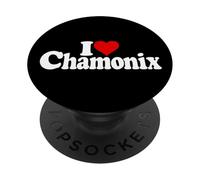 I Love Heart Chamonix Alpes FRANCESES Mont Blanc Francia PopSockets PopGrip Adhesivo