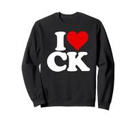 I Love Heart CK C K C.K. Iniciales Monograma Nombre Sudadera