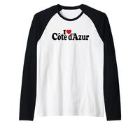 I Love Heart Cote D'AZUR LA Riviera Francesa Niza MÓNACO Camiseta Manga Raglan