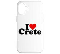 I Love Heart Creta Islas GRIEGAS MEDITERANNEAN Grecia Carcasa para iPhone 16 Plus