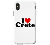 I Love Heart Creta Islas GRIEGAS MEDITERANNEAN Grecia Carcasa para iPhone X/XS