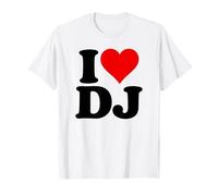 I LOVE HEART DJ D J D.J. INICIALES NOMBRE Camiseta