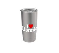 I LOVE HEART DONNIE DON DONALD NOMBRE EN UNA TEE Vaso térmico de acero inoxidable de doble pared
