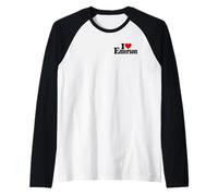 I LOVE HEART EMERSON RALPH WALDO NOMBRE EN UNA TEE Camiseta Manga Raglan