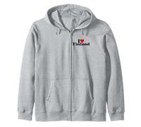 I Love Heart Finlandia Sudadera con Capucha