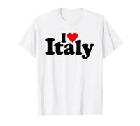 I Love Heart Italia Italian Cultura Italia Italia Camiseta gráfica económica, Hombre, Blanco, L