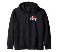 I Love Heart Izzy Isabel Nombre EN UNA tee Sudadera con Capucha