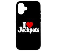 I Love Heart JACKPOTS TRAGAMONEDAS MÁQUINAS Slot Casinos Las Vegas Carcasa para iPhone 16