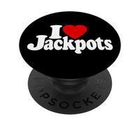 I Love Heart JACKPOTS TRAGAMONEDAS MÁQUINAS Slot Casinos Las Vegas PopSockets PopGrip Adhesivo