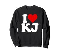 I Love Heart KJ K J Iniciales Nombre Nickname ON A tee Sudadera