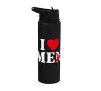 I Love Heart Me Funny Sarcástico Auto Amor Cita de Empoderamiento Stainless Steel Insulated Water Bottle