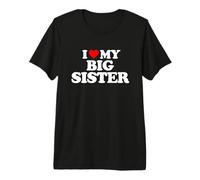 I Love Heart My Big Sister - Little Sister Camiseta Premium