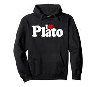 I Love Heart Plato FILOSOFÍA PLATÓNICA Griega Sudadera con Capucha