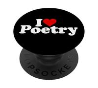 I Love Heart POESÍA POEMAS POETAS PopSockets PopGrip Adhesivo