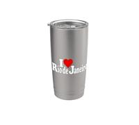 I LOVE HEART RIO DE JANEIRO BRASIL BRASIL Vaso térmico de acero inoxidable de doble pared