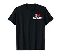 I Love Heart Scott Nombre Personalizado EN UNA tee Camiseta