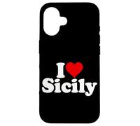 I Love Heart Sicilia Sicilia Italia Carcasa para iPhone 16