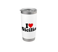 I LOVE HEART SICILIA SICILIA ITALIA Vaso térmico de acero inoxidable de doble pared