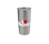 I LOVE HEART SOCRATES FILOSOFÍA GRIEGA SOCRÁTICA Vaso térmico de acero inoxidable de doble pared