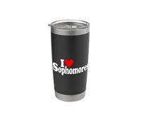 I LOVE HEART SOPHOMORES SOPHOMORE CLASS SEGUNDO AÑO Vaso térmico de acero inoxidable de doble pared