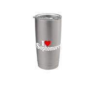 I LOVE HEART SOPHOMORES SOPHOMORE CLASS SEGUNDO AÑO Vaso térmico de acero inoxidable de doble pared