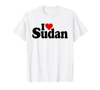 I Love Heart Sudan Africa SUDANESA Cultura Camiseta