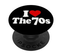 I Love Heart The 70s 1970s DECADA PopSockets PopGrip Adhesivo