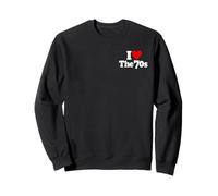 I Love Heart The 70s 1970s DECADA Sudadera
