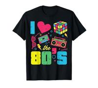 I Love Heart The 80s Retro Throwback Vibes Mujeres Hombres Niños Camiseta