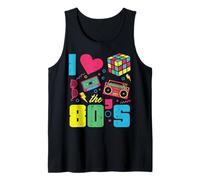 I Love Heart The 80s Retro Throwback Vibes Mujeres Hombres Niños Camiseta sin Mangas