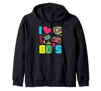 I Love Heart The 80s Retro Throwback Vibes Mujeres Hombres Niños Sudadera con Capucha
