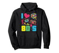 I Love Heart The 80s Retro Throwback Vibes Mujeres Hombres Niños Sudadera con Capucha