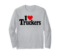 I Love Heart Truckers Truck Drivers 18 Ruedas Manga Larga