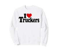 I Love Heart Truckers Truck Drivers 18 Ruedas Sudadera