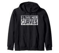 I Love Her Curves His Muscles Matching Gym Parejas 2PCS Sudadera con Capucha