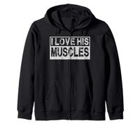 I Love Her Curves His Muscles Matching Gym Parejas 2PCS Sudadera con Capucha