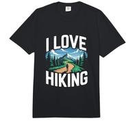 I Love Hiking Mountain Trail Aventura Escena Comfort Colors Adult Heavyweight T-Shirt