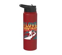 I Love Hiking Trekking de montaña escénico Stainless Steel Insulated Water Bottle