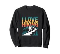 I Love Hiking Trekking de montaña escénico Sudadera