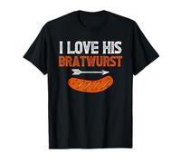 I Love His Bratwurst - Regalos Divertidos a Juego para Parejas del Oktoberfest Camiseta