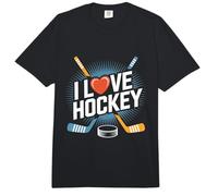 I Love Hockey Diversión Hielo Deportes Pasión Comfort Colors Adult Heavyweight T-Shirt