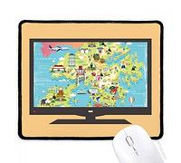 I Love Hong Kong Mapa China Ubicación Ordenador Mouse Pad Antideslizante Goma Mousepad Juego Oficina