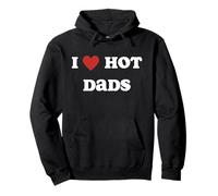 I Love Hot Dads Funny Red Heart Hot Dad Lover Family Padre Sudadera con Capucha